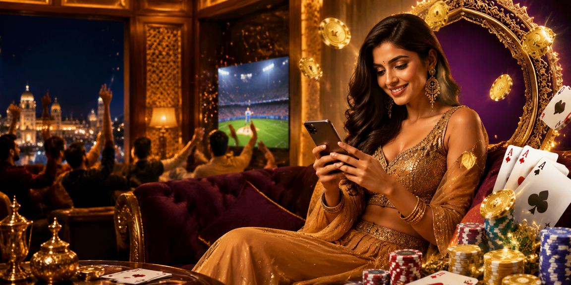 Indian woman enjoying a Teen Patti game on mobile, representative of real players in India